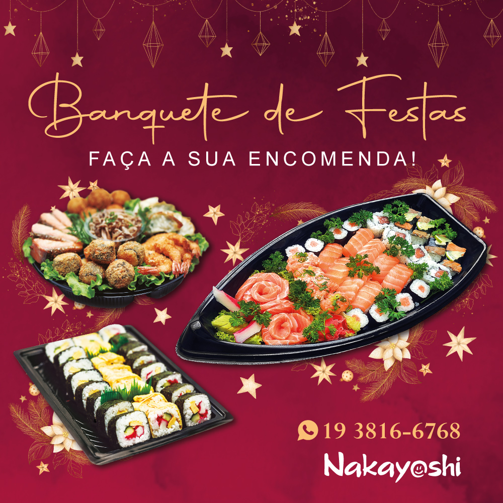 Encomendas para sua ceia | Banquete de Festas Nakayoshi